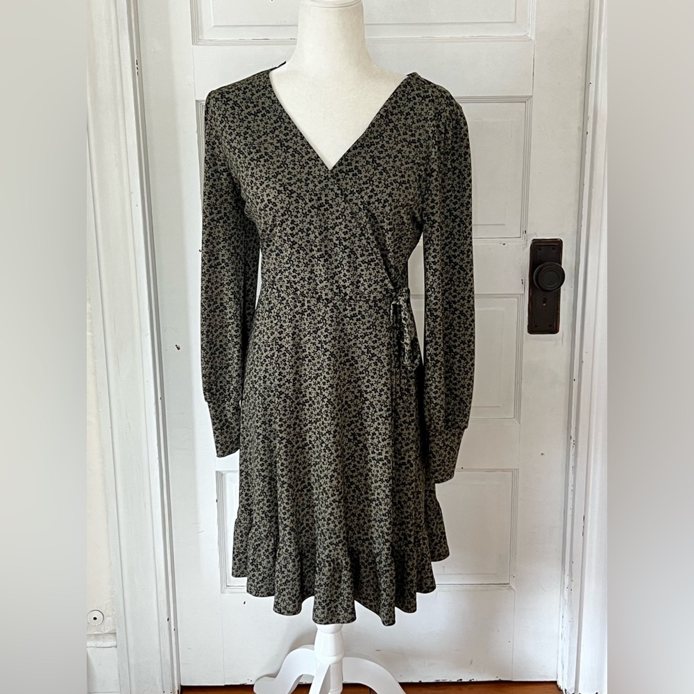 Kaileigh | Green Floral Long Sleeve Dress